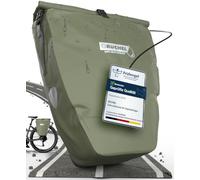 Büchel Bolsa de Bicicleta para portaequipajes, 25.4 L - 100% Impermeable, con asa y correa, Bolsa de portaequipajes, alforjas traseras