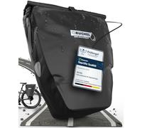 Büchel Bolsa de Bicicleta para portaequipajes, 25.4 L - 100% Impermeable, con asa y correa, Bolsa de portaequipajes, alforjas traseras