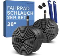 Büchel Cámara de Aire 28" - Cámara Antipinchazos 28 MTB con AV 40 mm (28x1,75-2,125/47-622) con Palanca y Tapón de Válvula | 28" de Goma Camara Bicicleta 28 Urbana