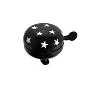 Büchel Nostalgiefahrradglocke Ding-Dong, 80mm Durchmesser, für Fahrrad Hollandrad, Schwarz, 43775813-1 Timbre para Bicicleta, Unisex Adulto, Negro con Estrellas, Talla única