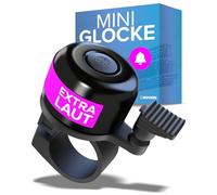 BÜCHEL Mini Campana Negra I Timbre de Bicicleta 35 mm para Todos los Tipos de manillares I hasta 100 dB | Giratorio 360° | para Bicicleta, Cochecito de bebé, Patinete eléctrico, Timbre de Bicicleta