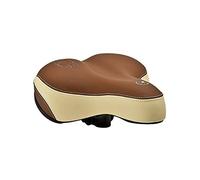 Büchel Radversender. de sillín, Big Cappuccino con Gel, con goznes, con zweifarbiger Sillín Techo (Beige) Color Marrón y Rojo Reflector, 95201