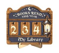 Bücher Lesezähler - 7.87 Zoll Lese Fortschritt Zähler | Holz Bucher Zähler - Elegantes Leseornament Zur Motivation Und Nachverfolgung Gelesener Bücher Für Regąl Klassenzimmer Oder Zuhause