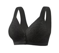 Bügelloser Frontverschluss-BH Bequem Damen Tanktop-Design Täglicher Einsatz Guter Halt, Le Noir, 38