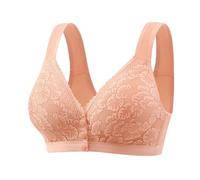 Bügelloser Frontverschluss-BH Bequem Damen Tanktop-Design Täglicher Einsatz Guter Halt, rosa, 44