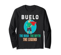 Buelo The Man The Myth The Legend - Hispanic Grandpa Manga Larga
