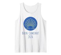 Buen Camino 2026 Concha Camino de Santiago Peregrino Camiseta sin Mangas