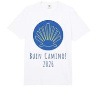 Buen Camino 2026 Concha Camino de Santiago Peregrino Comfort Colors Adult Heavyweight T-Shirt
