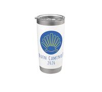 Buen Camino 2026 Concha Camino de Santiago Peregrino Vaso térmico de acero inoxidable de doble pared