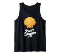 Buen Camino 2026 Scallop Shell St James Way Pilgrim Santiago Camiseta sin Mangas