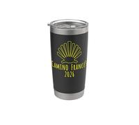 Buen Camino de Santiago Francés 2026 Camino Scallop Shell Vaso térmico de acero inoxidable de doble pared