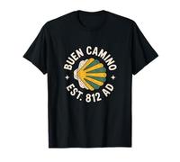 Buen Camino de Santiago Scallop Shell Hiking Trail Spain Camiseta