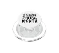 Buen Corazón, Boca Sarcástica Actitud Divertido PopSockets PopGrip para MagSafe