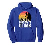 Buen día Escalar Escalada Montaña Boulder Deportes Vintage Sudadera con Capucha, Unisex para Adultos, Azul Real, XXL
