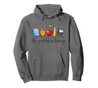 Buen día para Aprender de Regreso a Clases Doodles Estudiante Maestro Sudadera con Capucha