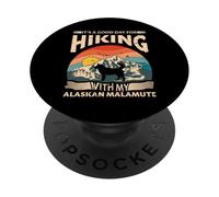 Buen día para Hacer Senderismo con mi Malamute de Alaska PopSockets PopGrip Adhesivo