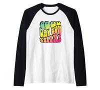 Buen día Sunshine Despierta, irradia optimismo y Buenas Vibraciones Camiseta Manga Raglan