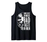 Buen Gusto Musical Mal Gusto en los Hombres Vinyl Lover Skull LP Camiseta sin Mangas