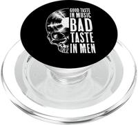 Buen Gusto Musical Mal Gusto en los Hombres Vinyl Lover Skull LP PopSockets PopGrip para MagSafe