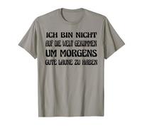 Buen Humor por la Mañana Gruñón Matutino Dicho Alemán Camiseta