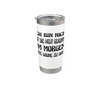 Buen Humor Por la Mañana Gruñón Matutino Dicho Alemán Vaso térmico de acero inoxidable de doble pared