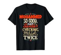 Buen Mensaje de Navidad de Mahoma con el Divertido Nombre de Mahoma Camiseta gráfica económica