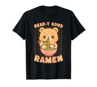 Buen Oso Amante de los Fideos Ramen Comiendo Osos Kawaii Camiseta