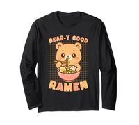 Buen Oso Amante de los Fideos Ramen Comiendo Osos Kawaii Manga Larga