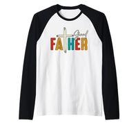 Buen Padre - Cruz de fe Cristiana Religiosa inspiradora Camiseta Manga Raglan