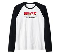 Buen Papá Noel navideño sarcástico y Divertido si me Echo una Siesta Camiseta Manga Raglan