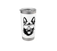 Buen perro de compañía pastor alemán Vaso térmico de acero inoxidable de doble pared