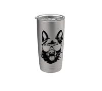 Buen perro de compañía pastor alemán Vaso térmico de acero inoxidable de doble pared