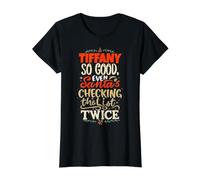Buen refrán navideño de Tiffany con el Divertido Nombre de Tiffany Camiseta gráfica económica