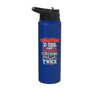 Buena Christina Santa Navidad Diciendo Funny Christina Nombre Stainless Steel Insulated Water Bottle