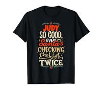 Buena Judy Santa Navidad Diciendo el Divertido Nombre de Judy Camiseta gráfica económica