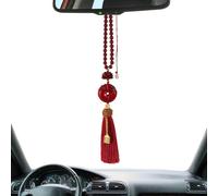 Buena suerte con el del coche, canela, colgante de espejo retrovisor, borlas colgantes, decoración ornamental, paz, prosperidad, accesorios de automóvil, para hombres y mujeres, regalo