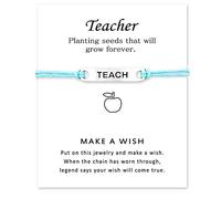Buena suerte Deseo Pulseras Ajustable Cartel Regalo Tarjeta de Bendición Amistad Pulsera de encanto Cómodo y prácticoPráctico y profesional