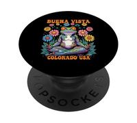 Buena Vista, Colorado, EE. UU., caprichoso diseño Zen con Forma de Rana PopSockets PopGrip Adhesivo