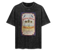 Buena Vista Social Club Movie Poster Men Black T-Shirt Print Unisex Cotton tee Shirt M