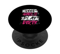 Buenas Chicas Juegan Sucio Muddy Race Lodo Run Mud Run PopSockets PopGrip Adhesivo