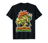 Buenas Grasas, Mala Actitud, Dino Keto Humor Camiseta