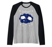 Buenas Noches contando ovejas sueño diseño niños niñas Camiseta Manga Raglan