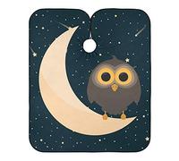 Buenas Noches, Lindo Búho, Luna Y Estrella Barberos Delantal Ajustable Cortar Cabello Delantal Ligera Capa Peluqueria Para Peluquero Niños Peluquería 140X168Cm