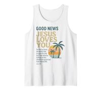 Buenas Noticias cristianas Jesús te ama versículo bíblico Juan Camiseta sin Mangas
