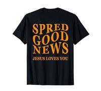 Buenas Noticias Jesus Loves You Back Print Inspiring Christian Camiseta