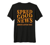 Buenas Noticias Jesus Loves You Back Print Inspiring Christian Camiseta Premium