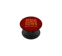Buenas Noticias Jesus Loves You Back Print Inspiring Christian PopSockets PopGrip Adhesivo