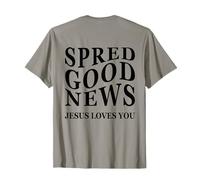 Buenas Noticias Jesus Loves You Inspiring Christian Back Print Camiseta