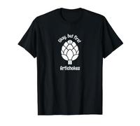 Bueno, Pero Las primeras alcachofas Camiseta gráfica económica, Hombre, Negro, L