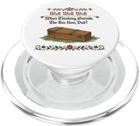 Bueno, quién está Pensando Fuera de la Caja Ahora papá Humor Oscuro Divertido PopSockets PopGrip para MagSafe